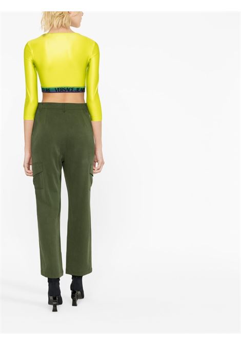 Yellow and green logo-trim detail top - women VERSACE JEANS COUTURE | 74HAH218J0062110
