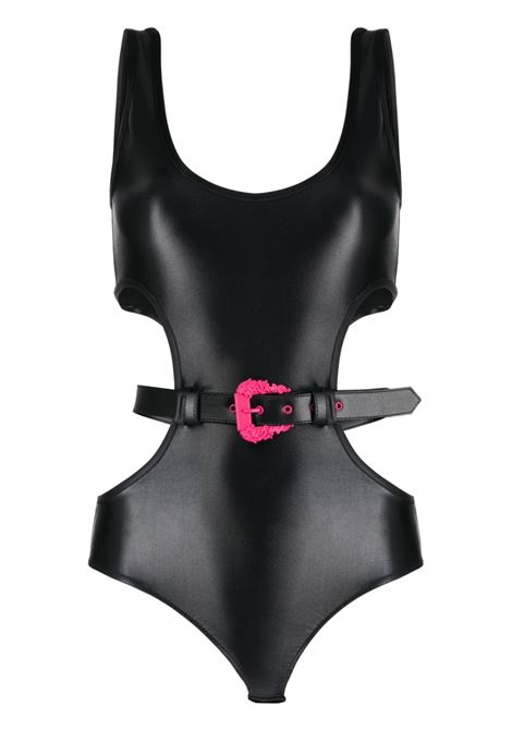 Black cut-out detail bodysuit - women  VERSACE JEANS COUTURE | 74HAM233J0062899