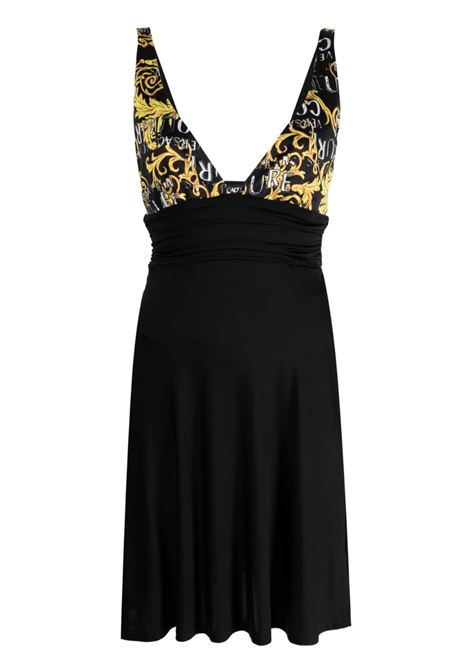 Black graphic-print mini dress - women VERSACE JEANS COUTURE | 74HAO909JS162G89