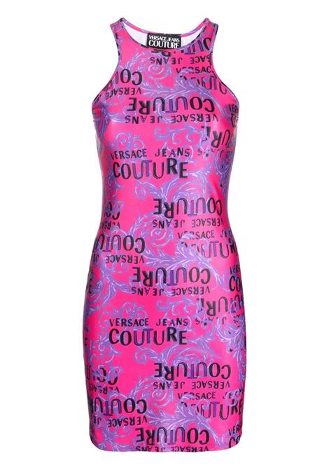 Pink graphic-print mini dress - women VERSACE JEANS COUTURE | 74HAO944JS178406