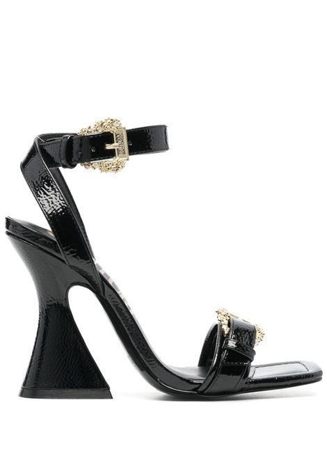 Black buckle-detail sandals - women  VERSACE JEANS COUTURE | 74VA3S36ZS539899