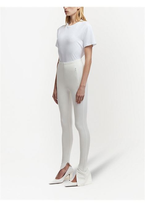 Leggings con zip in bianco - donna WARDROBE.NYC | W2006R03OFFWHT