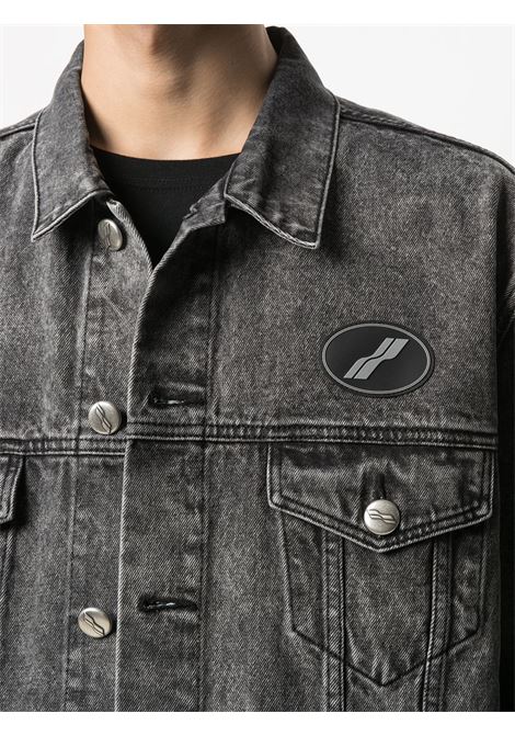 Black logo patch denim jacket - unisex WE11DONE | WDDJ420017WB