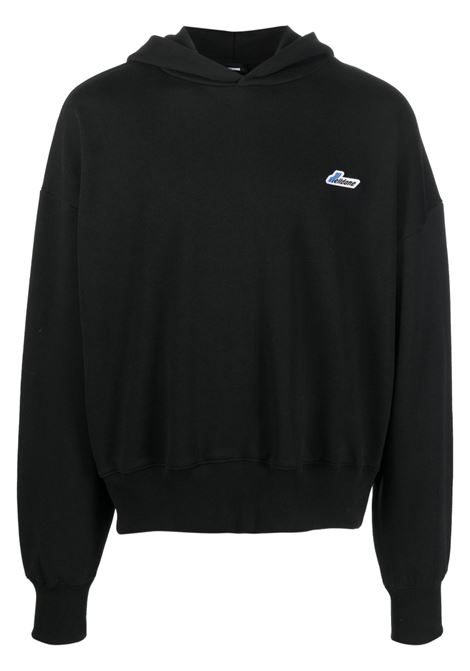 Black Oversized logo-patch sweatshirt - unisex WE11DONE | WDTH322714BK