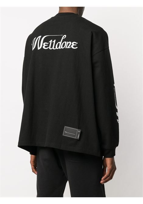 Black oversized logo sweatshirt - unisex WE11DONE | WDTP420712BK