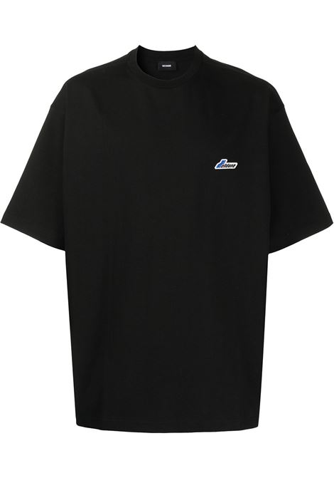 Black logo-patch t-shirt - unisex WE11DONE | WDTP519920BK