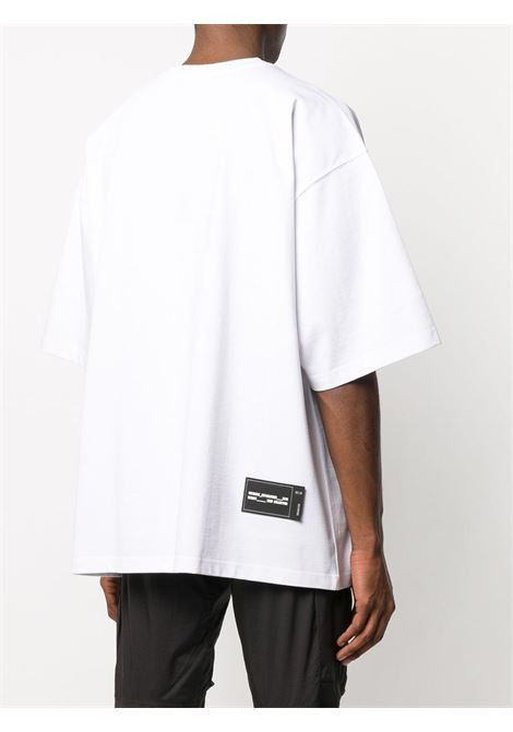 White logo-print oversized T-shirt - unisex WE11DONE | WDTP620073WH