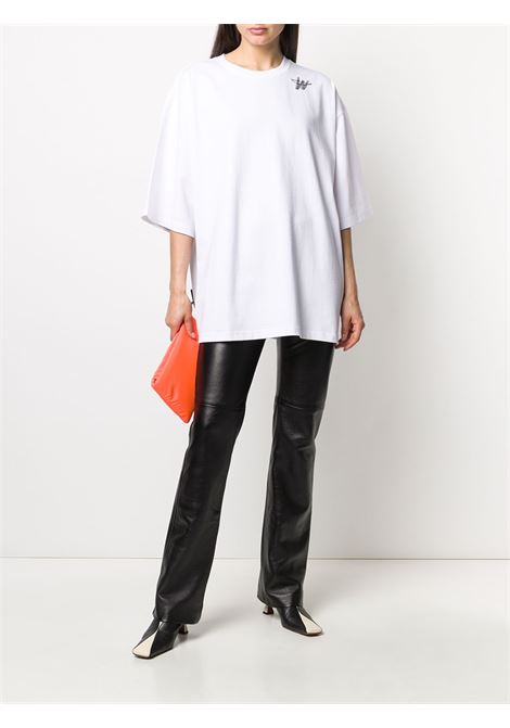 T-shirt con stampa oversize in bianco - unisex WE11DONE | WDTP620073WH