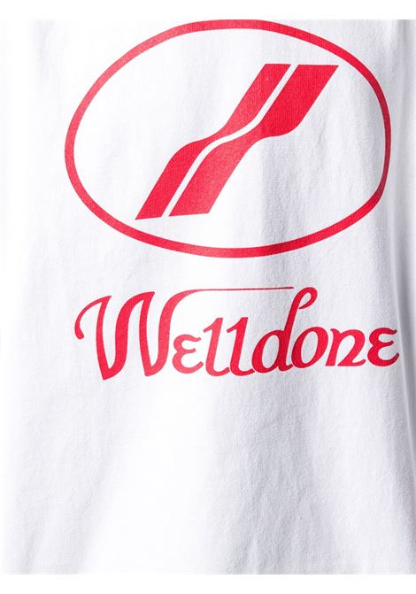 White oversized long-sleeved T-shirt - unisex WE11DONE | WDTP720083WH