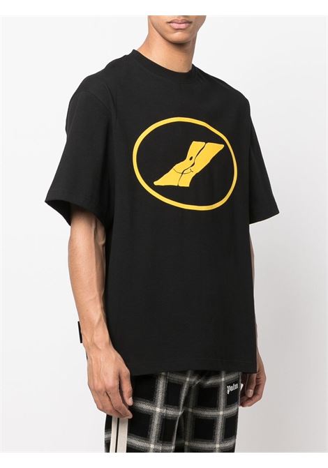 T-shirt con stampa in nero - unisex WE11DONE | WDTT122832BK