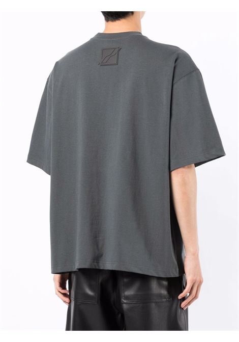 T-shirt con stampa oversize in grigio - unisex WE11DONE | WDTT321801CH