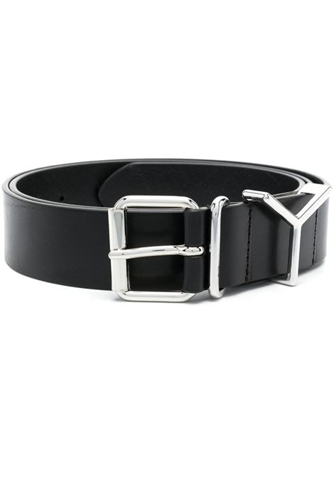 Cintura con placca logo in nero - uomo Y/PROJECT | BELT1YS24BLK
