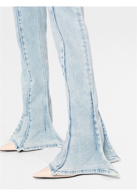 Light blue mid-rise bell-bottom jeans - women Y/PROJECT | WJEAN22S24VNTGCBL