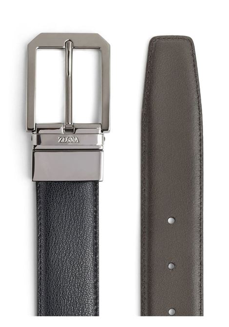 Black logo-buckle belt - men ZEGNA | LHMAVB011RZNTM