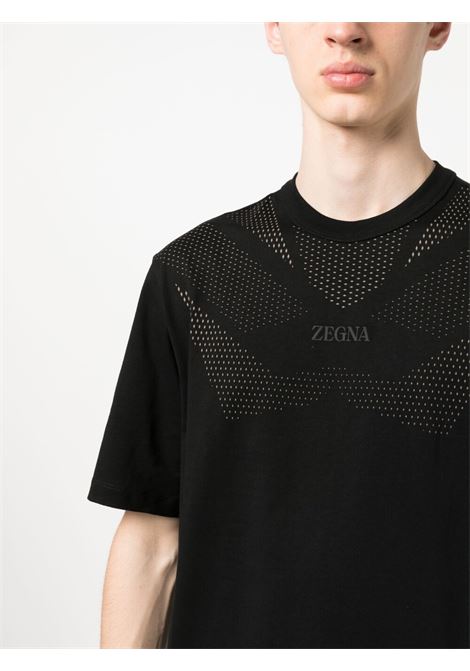 T-shirt con stampa grafica in nero - uomo ZEGNA | UB364A5BCT75L6L1