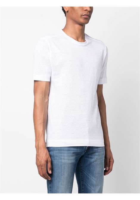 T-shirt a girocollo in bianco - uomo ZEGNA | UB376A5B783N01
