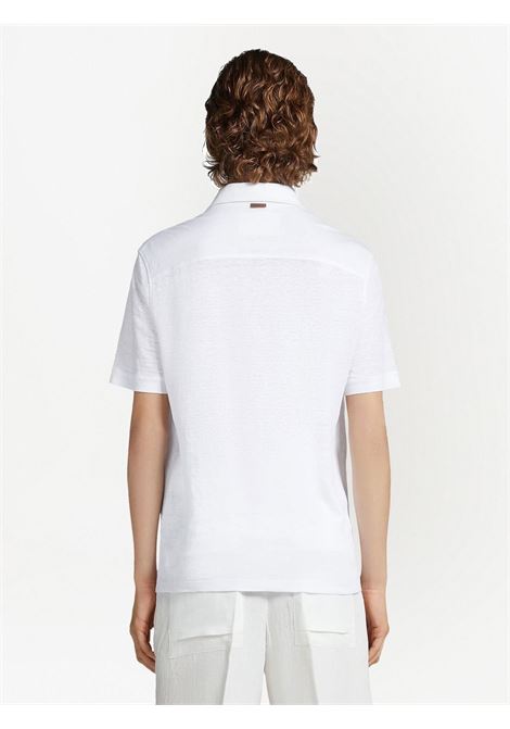 White button-placket polo shirt - men ZEGNA | UB376A5B784N01