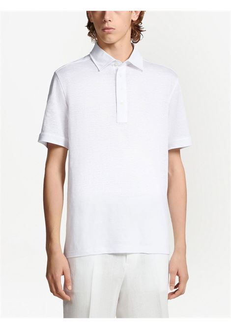 White button-placket polo shirt - men ZEGNA | UB376A5B784N01