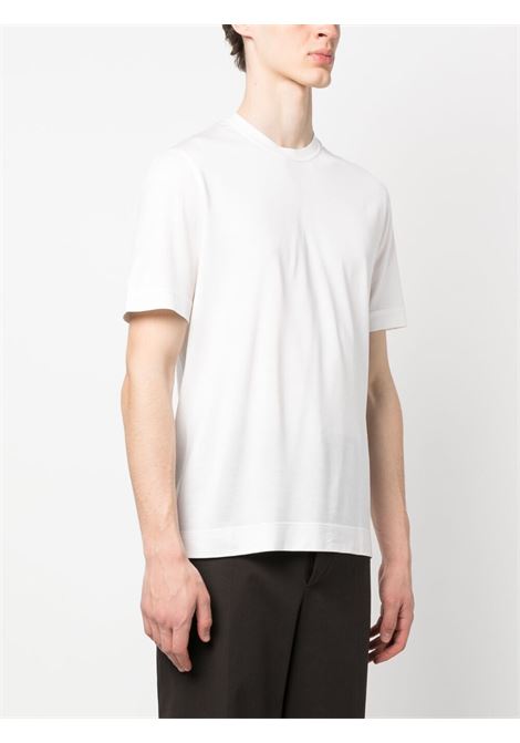 White crew-neck T-shirt - men ZEGNA | UB386A5B718213