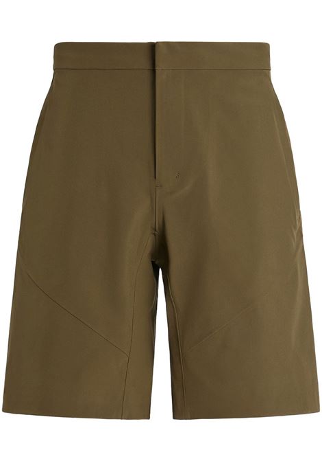 Olive green concealed-fastening bermuda shorts - men ZEGNA | UB502A5BCTPA3810