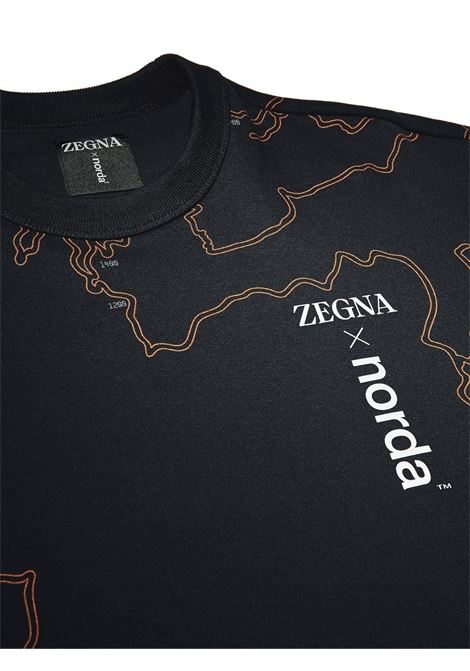 Black graphic-print sweatshirt - men ZEGNA | UB522A5NOR872K09