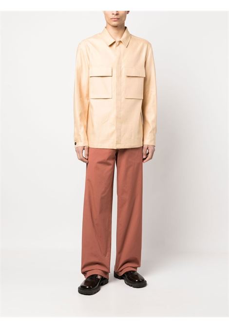 Beige cargo-pocket detail shirt jacket - men ZEGNA | UBV60A5SOT10010