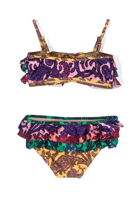 Multicolour Tiggy frilled bikini set - girl  ZIMMERMANN kids | 6395WTIGSPP