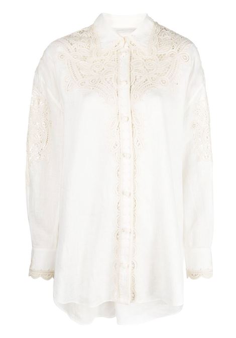 Camicia ricamata Laurel in bianco - donna ZIMMERMANN | 5021TLAUIVOC