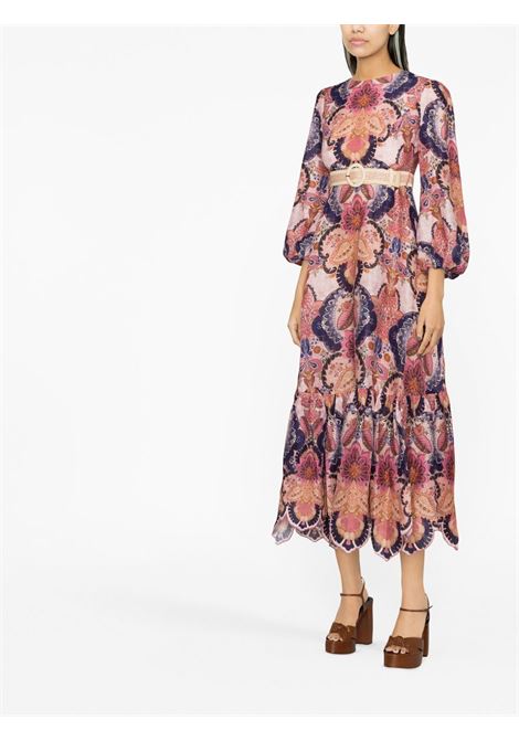 Multicolour Laurel Billow Emb midi dress - women ZIMMERMANN | 5583DLAUNBQF
