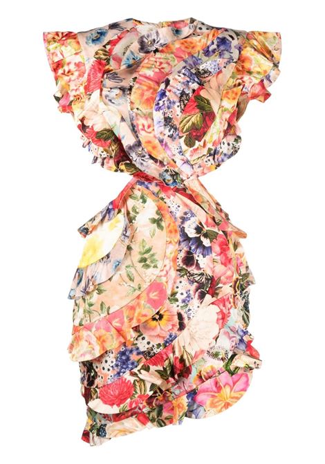 Multicolour Spliced floral-print mini dress - women ZIMMERMANN | 6027DWONSPMF