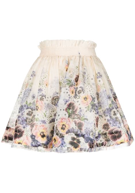 White and multicolour Tama floral-print miniskirt - women ZIMMERMANN | 6575STAMPPPR