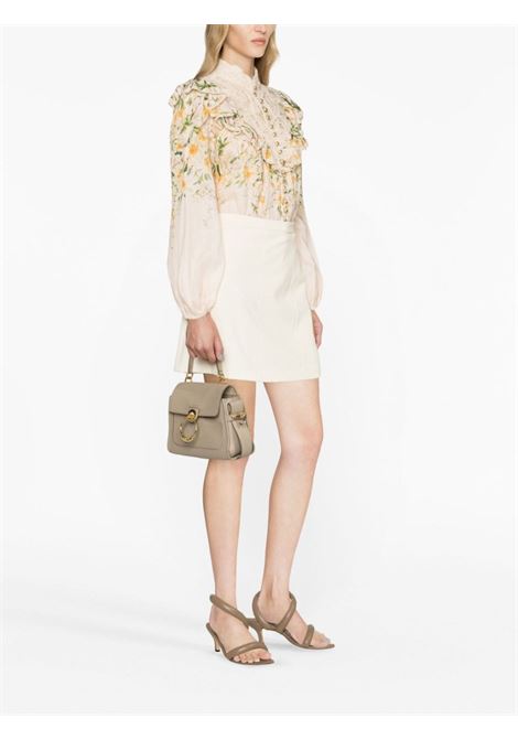 Blusa con stampa floreale coaster battenburg in beige - donna ZIMMERMANN | 6773TCOABLHGF