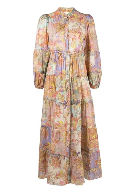 High neck dress in multicolor - women ZIMMERMANN | 8453DCIRPAMFL