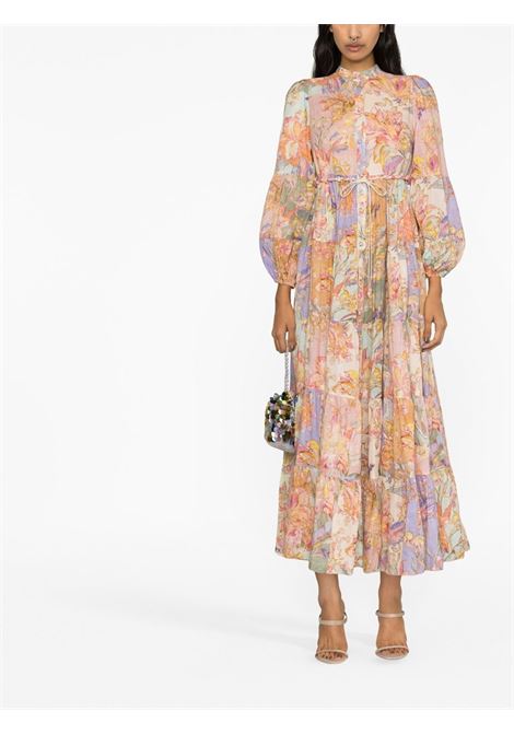 High neck dress in multicolor - women ZIMMERMANN | 8453DCIRPAMFL
