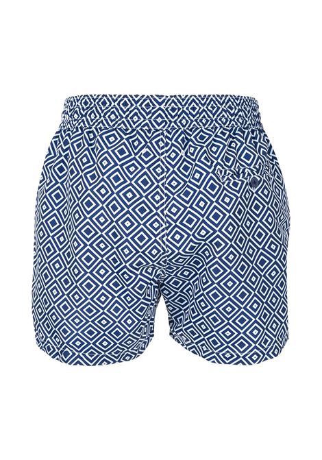 Blue graphic-print swimsuit - men  FRESCOBOL CARIOCA | 100704