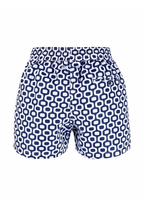Blue graphic-print swimsuit - men  FRESCOBOL CARIOCA | 100804