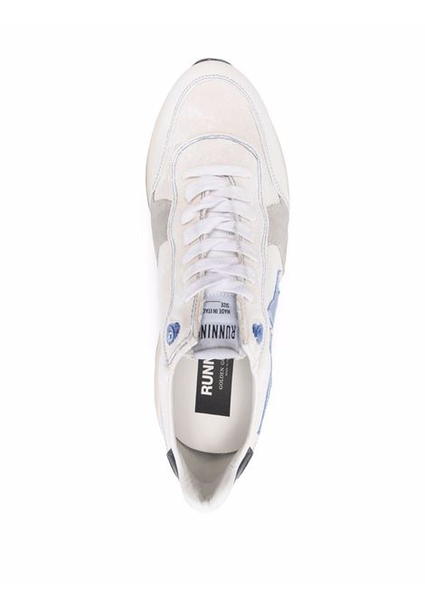White and blue low-top lace-up sneakers - men  GOLDEN GOOSE | GMF00215F00252710897