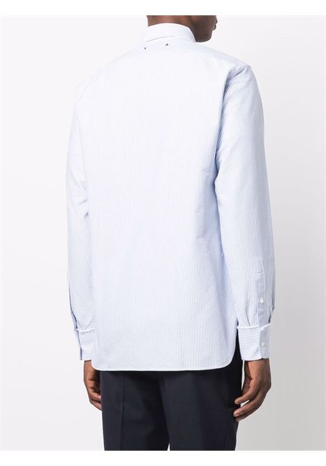 White and blue G logo-embroidery striped shirt - men  GOLDEN GOOSE | GMP00246P00054880197
