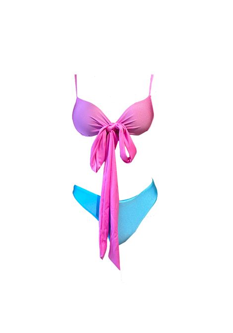 Bikini due pezzi bicolore in rosa e blu - donna LES NUANCES | BASICPNKBL