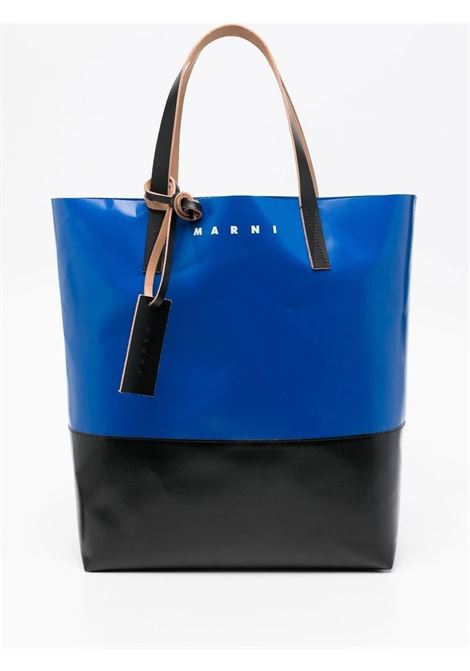Blue and black two-tone top-handle  bag - men MARNI | SHMQ0037A0P3572ZO226