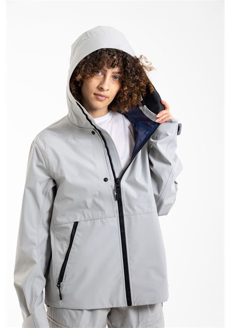 Grey quark hooded jacket - unisex OFF GRID | OGJ020GRYMN