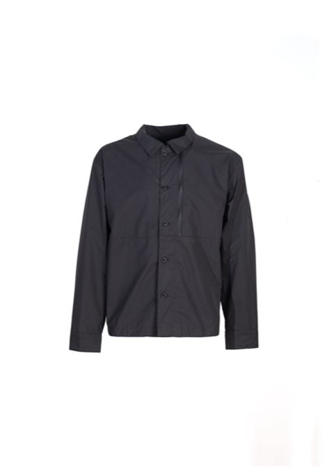 Black lepton shirt-jacket - unisex OFF GRID | OGQ005BLK