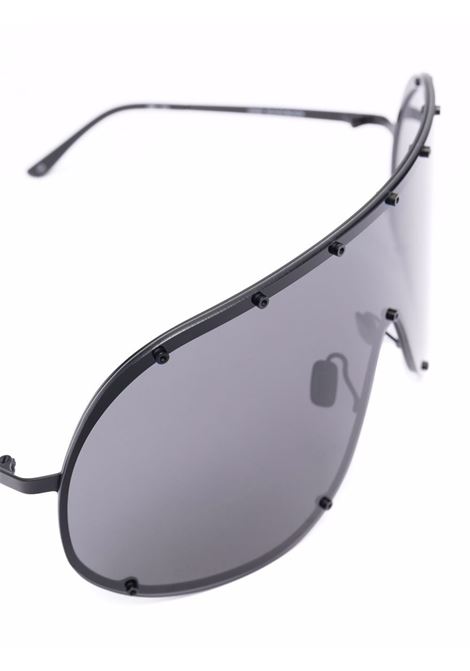 Black oversized shield-frame sunglasses - unisex RICK OWENS | RG0000006GBLKB0909