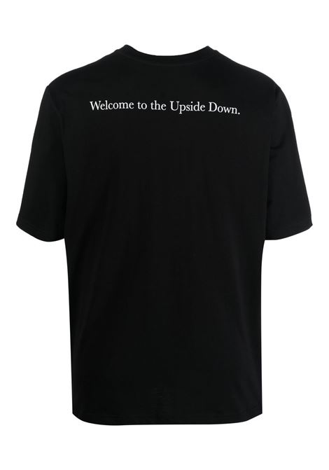 T-shirt con stampa in nero - uomo THROWBACK | TNTSTRANGERBLK