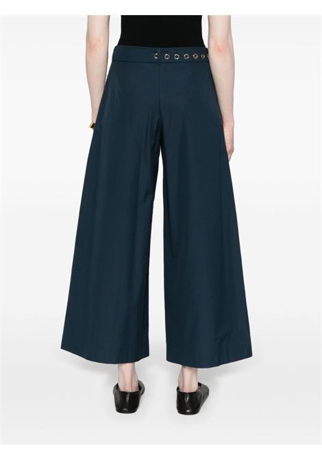 Blue wide-leg poplin trousers - women S MAXMARA | 2419131013600042