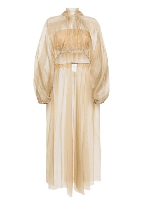 Blusa lunga in chiffon in beige - donna ALBERTA FERRETTI | Bluse | A022016540512