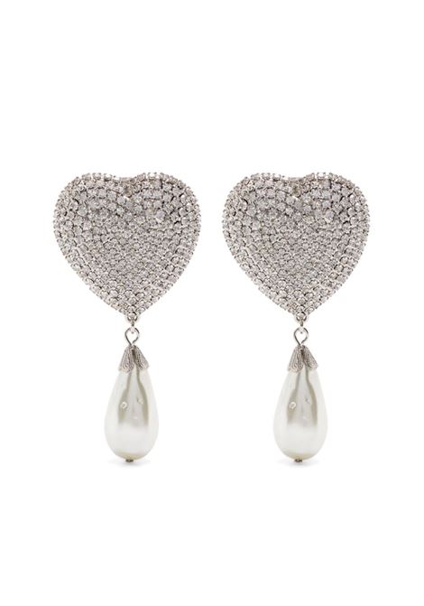 Silver heart-motif clip-on earrings ? women - ALESSANDRA RICH ...