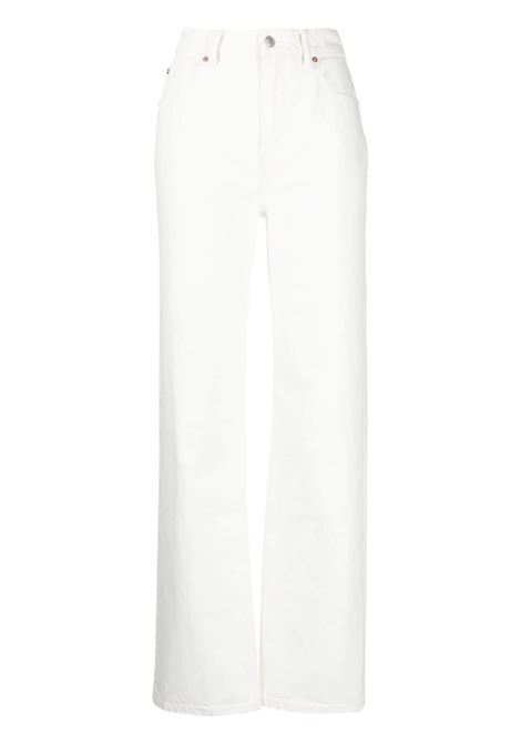 Jeans dritti a vita media in bianco - donna ALEXANDER WANG | 4DC1244238120