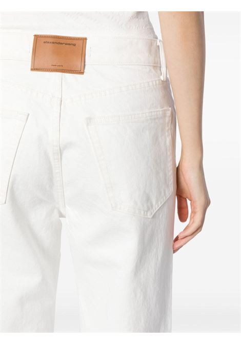 Jeans dritti a vita media in bianco - donna ALEXANDER WANG | 4DC1244238120