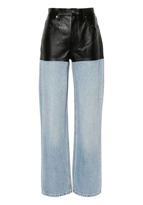 Jeans dritti con design a pannelli in blu e nero - donna ALEXANDER WANG | 4DC1244246471A